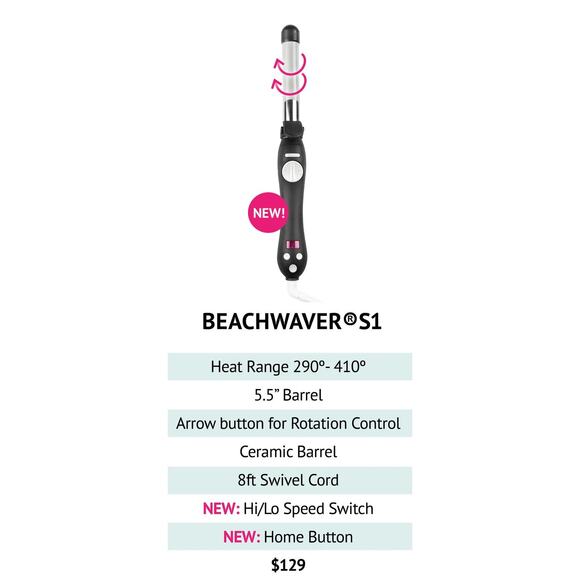 Beachwaver S1 Rotating Curling Iron – 5.5” Barrel - Picture 2 of 5